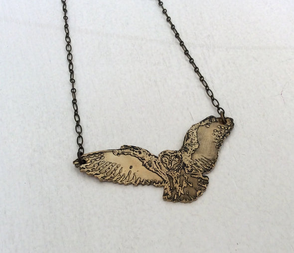 Soaring Barn Owl Necklace