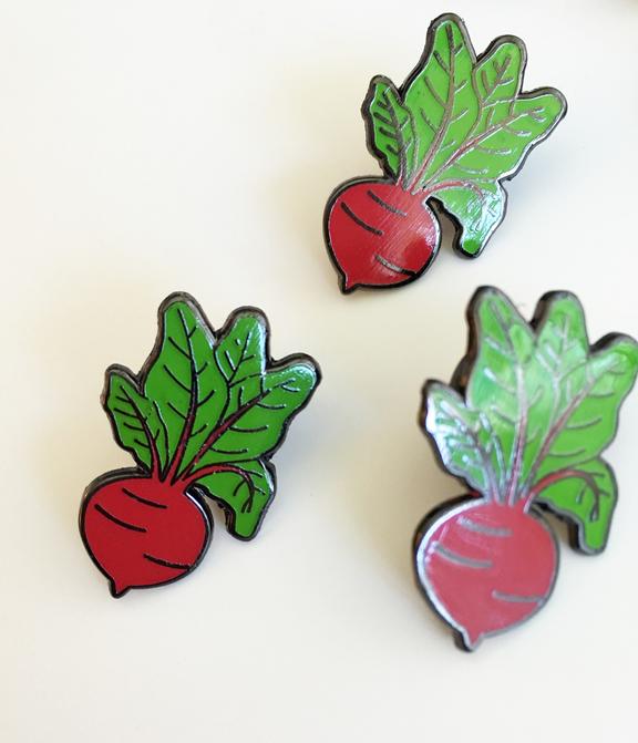 Beet Enamel Pin