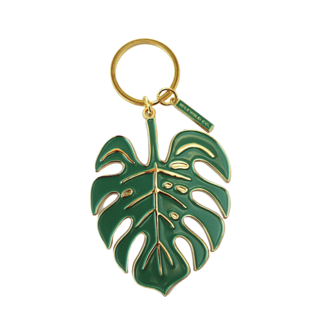 Monstera Keychain