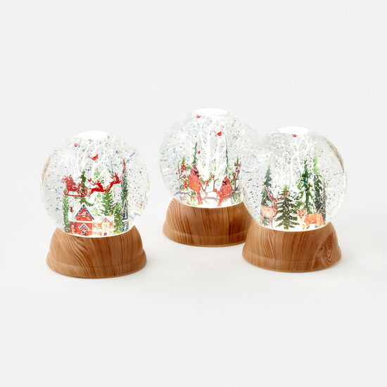 Silhouette Waterglobe Faux Wood Base