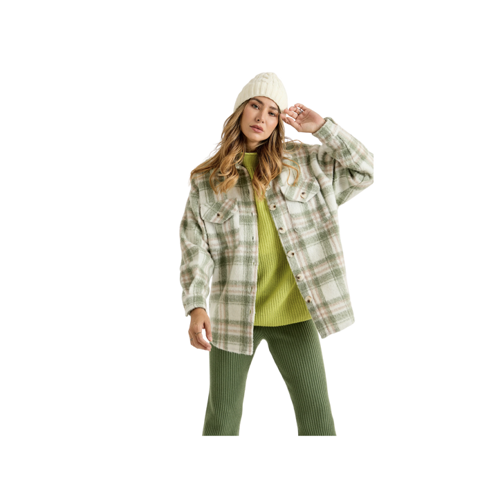 Plaid Button Down Jacket