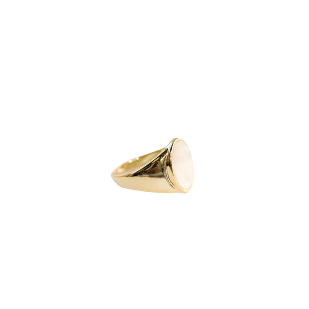 Mother of Pearl Signet Ring