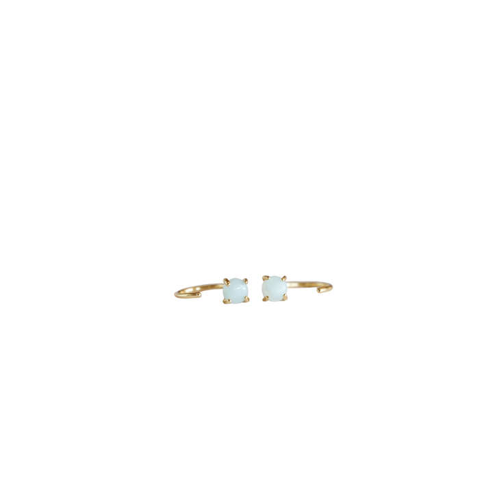 Amazonite Huggies