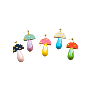 Mix Matched Mushroom Earrings