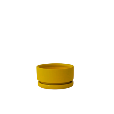4.5" Low Bowl Cylinder Pot with Water Tray