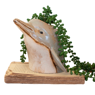 Ceramic Dolphin Planter