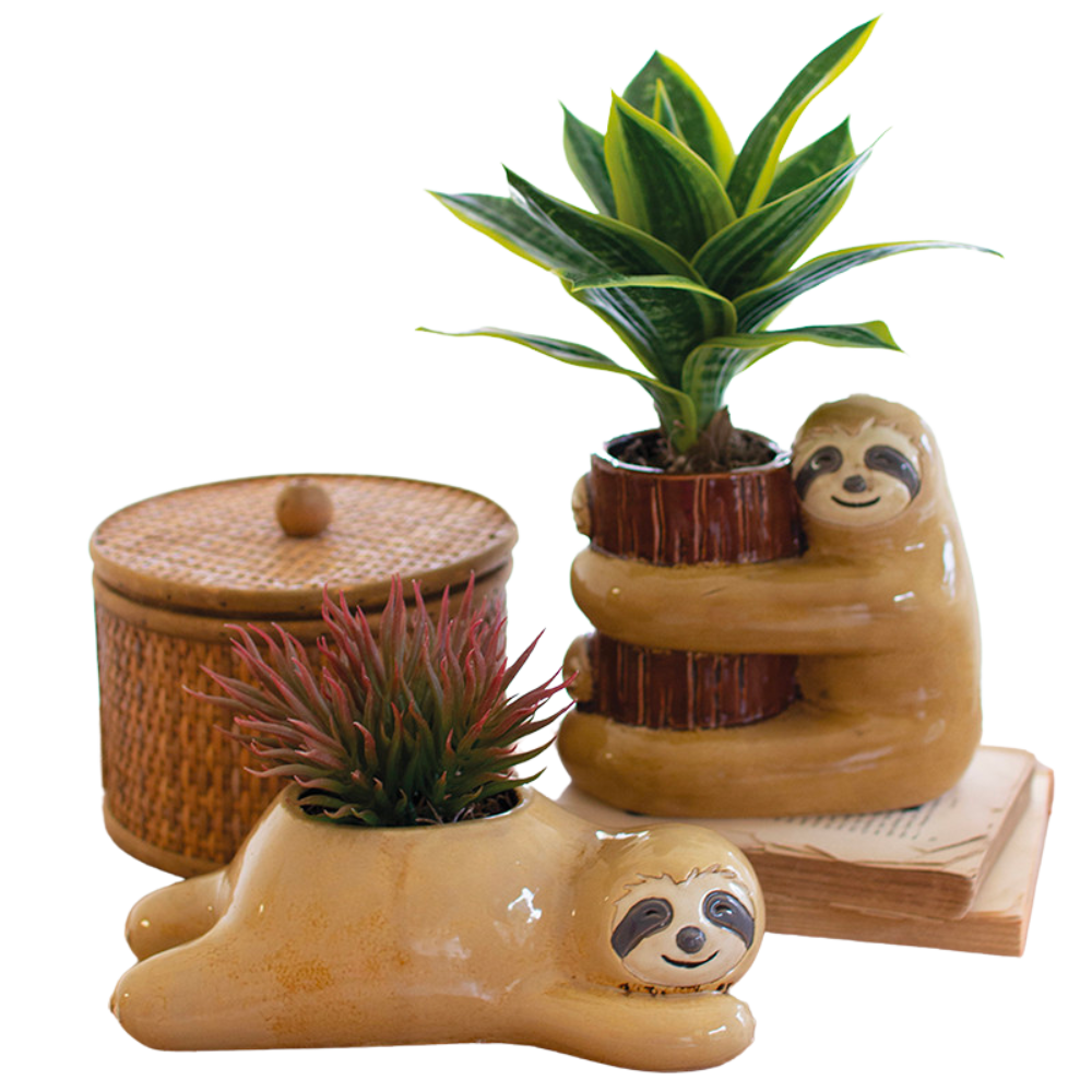 Ceramic Sloth Planters