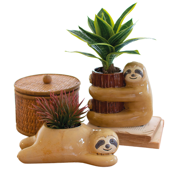 Ceramic Sloth Planters