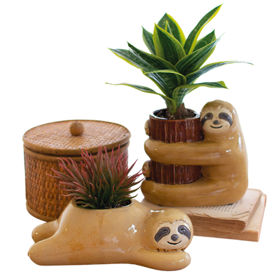 Ceramic Sloth Planters