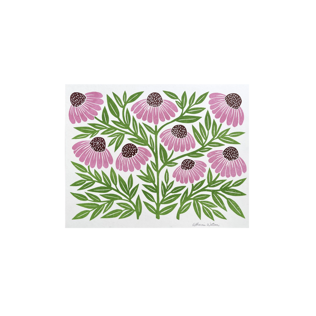 Garden Series: Echinacea Risograph Art Print