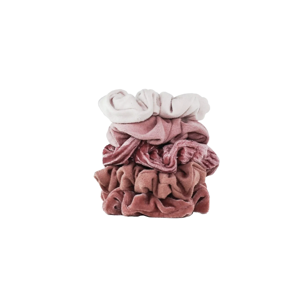 Velvet Scrunchies - Blush and Mauve
