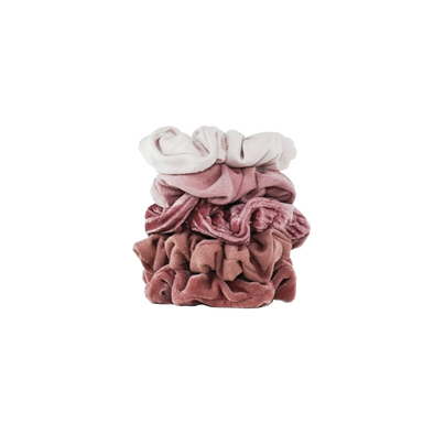 Velvet Scrunchies - Blush and Mauve