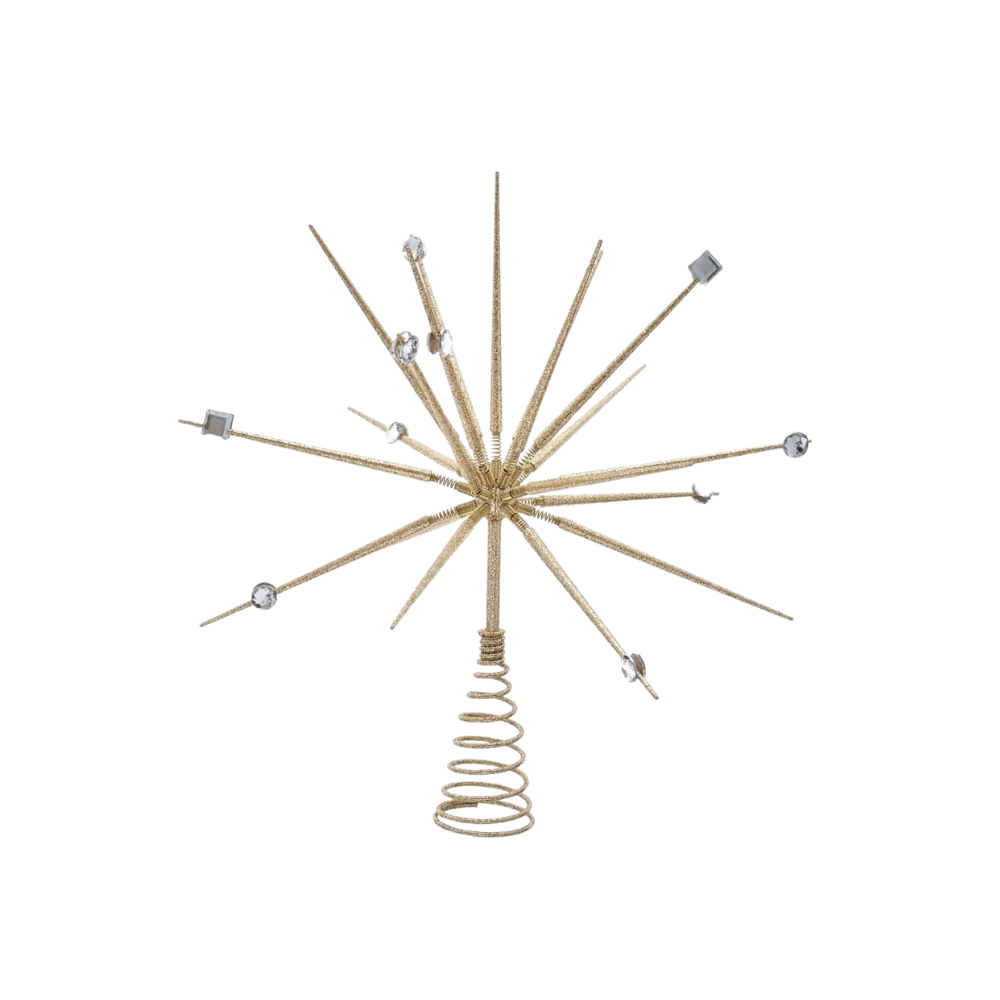 Gold Starburst Throng Tree Topper