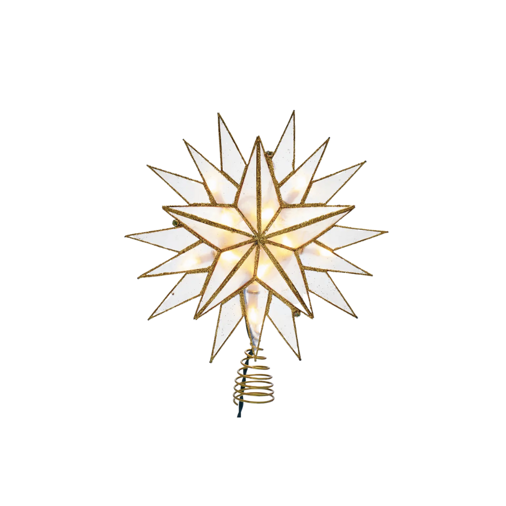 Gold Capiz Star Tree Topper