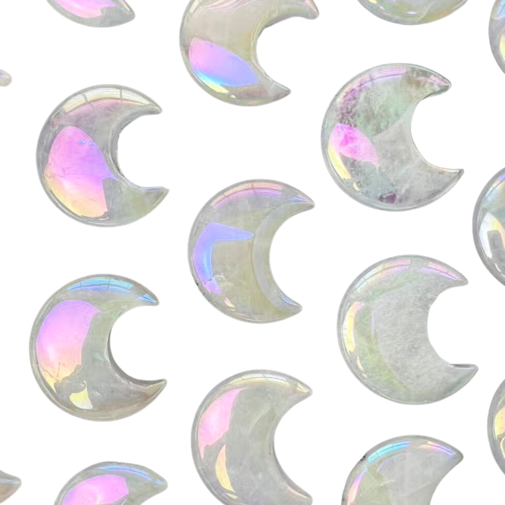 Aura Quartz Gemstone Moon