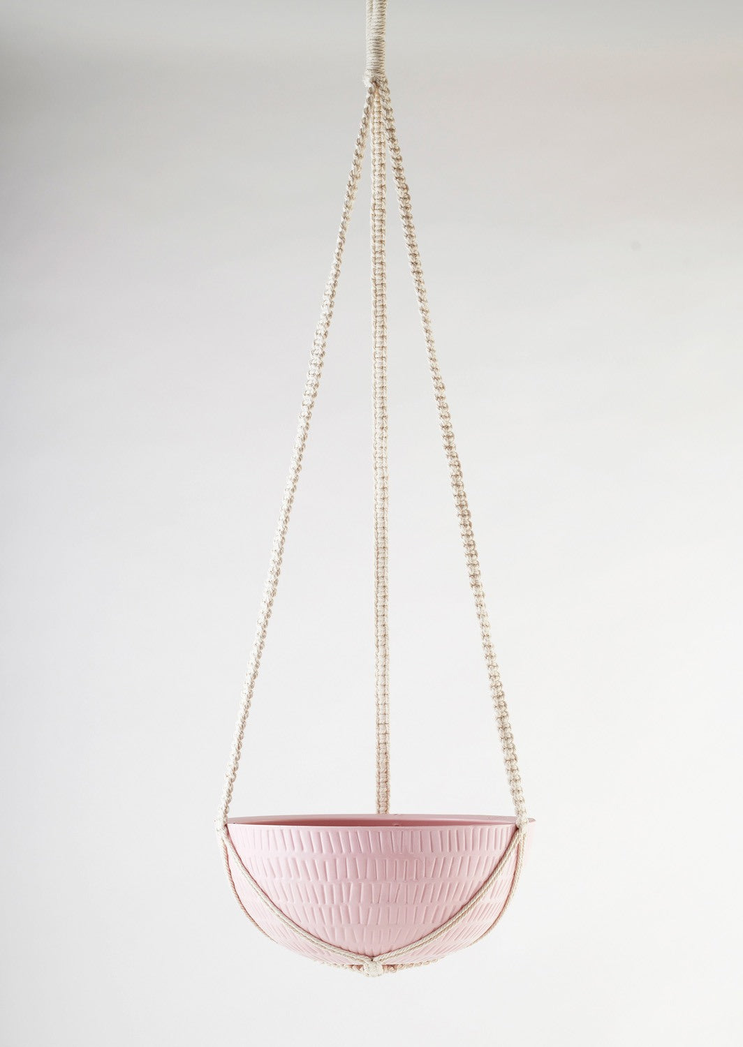 Macrame Hanging Planter - Bright Pink