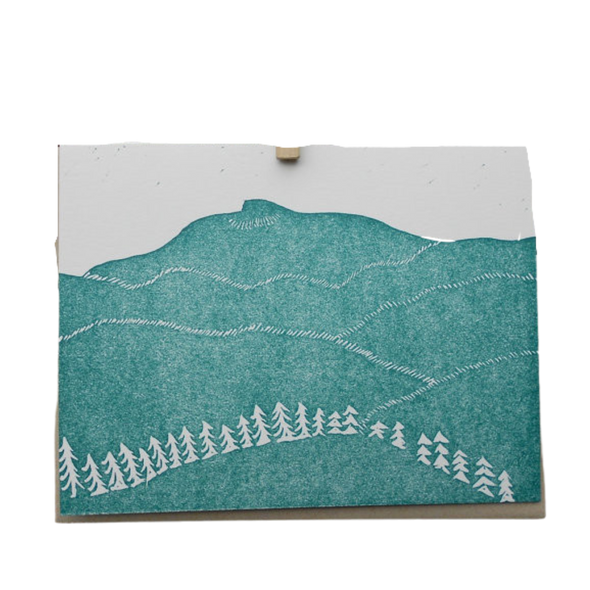 Camel's Hump Letterpress Card