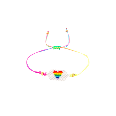 Rainbow Heart Kid's Bracelet