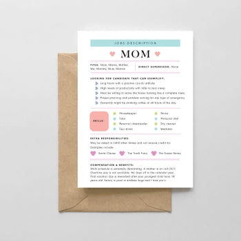 Mom: Job Description Card