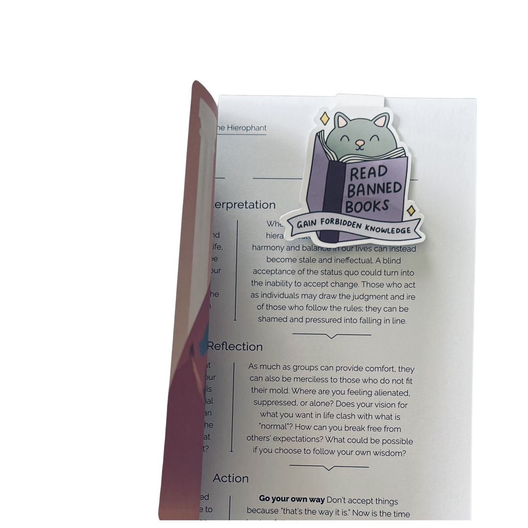 Read Banned Books Gain Forbidden Knowledge Magnetic Book Mark