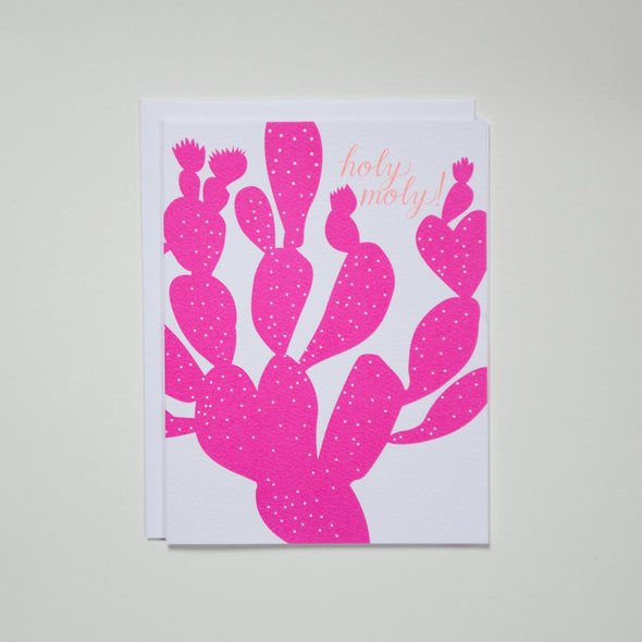 Holy Moly! Neon Cacti Greeting Card
