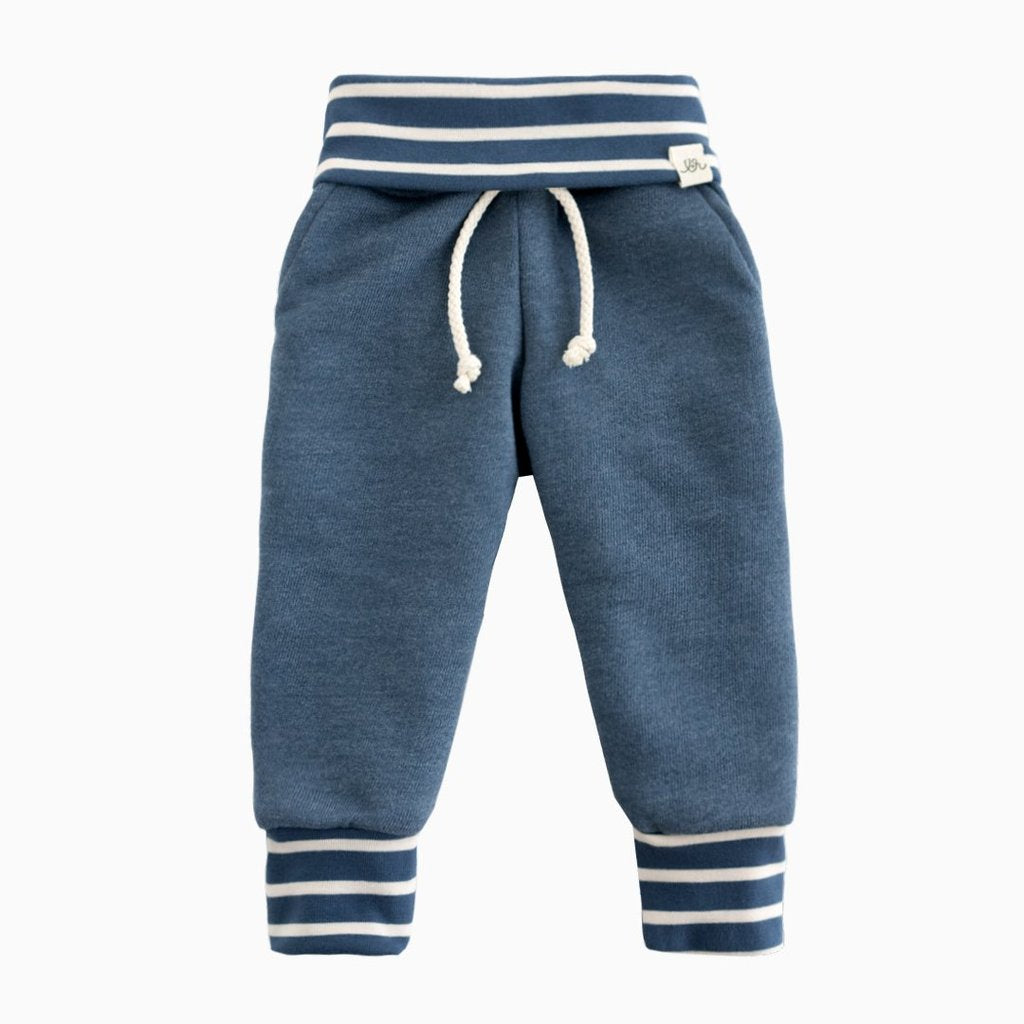 Navy and Navy Stripe Sweatpants