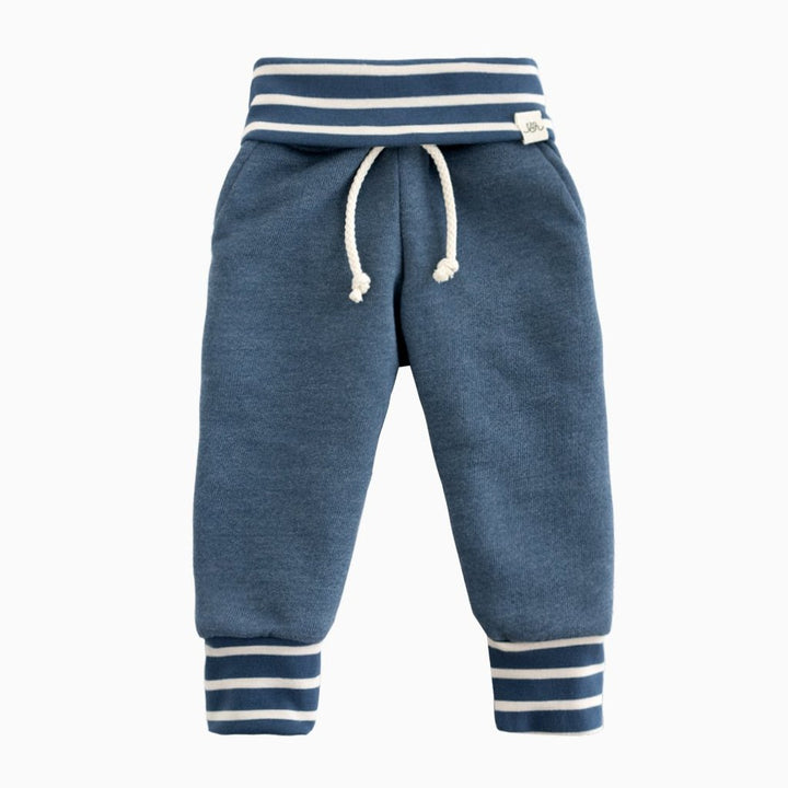 Navy and Navy Stripe Sweatpants