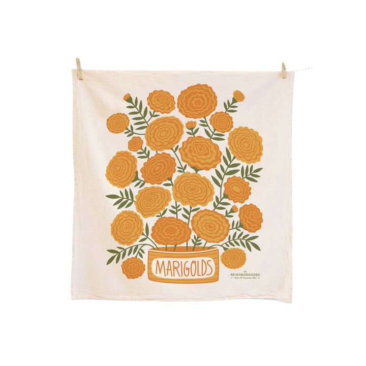 Edible Flowers Dish Towel Set of 3