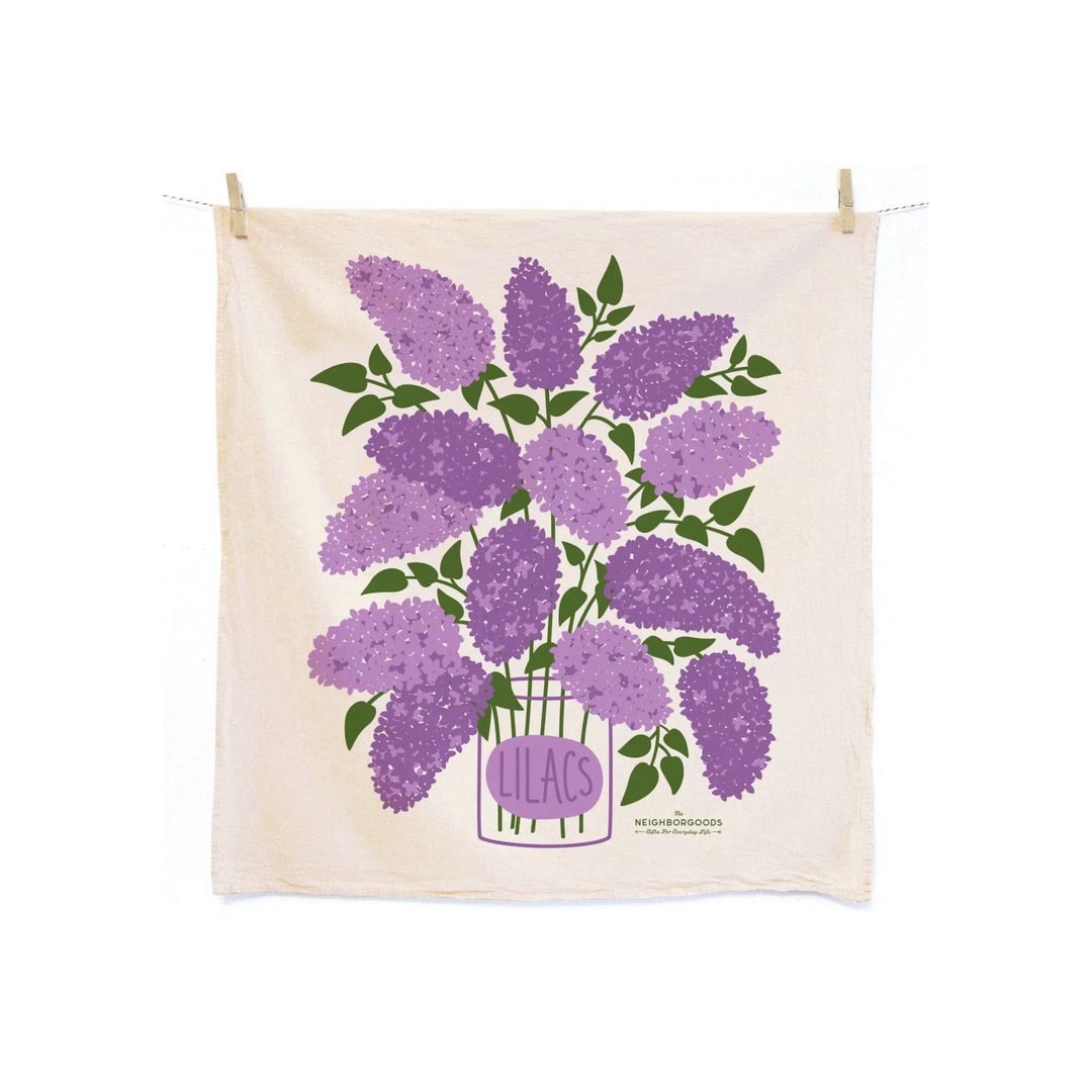 Edible Flowers Dish Towel Set of 3