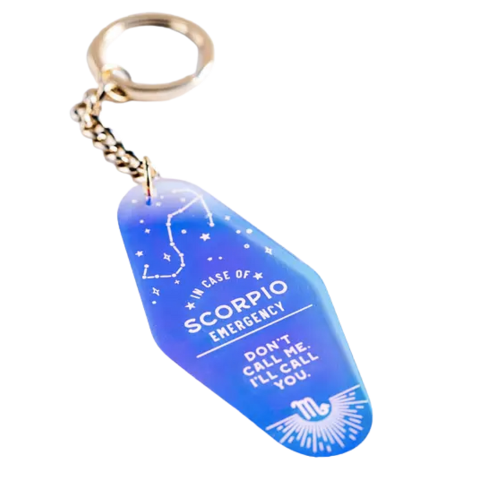 Zodiac Holographic Keychain
