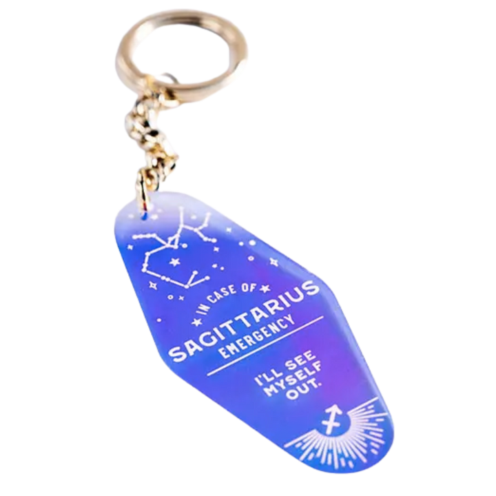 Zodiac Holographic Keychain