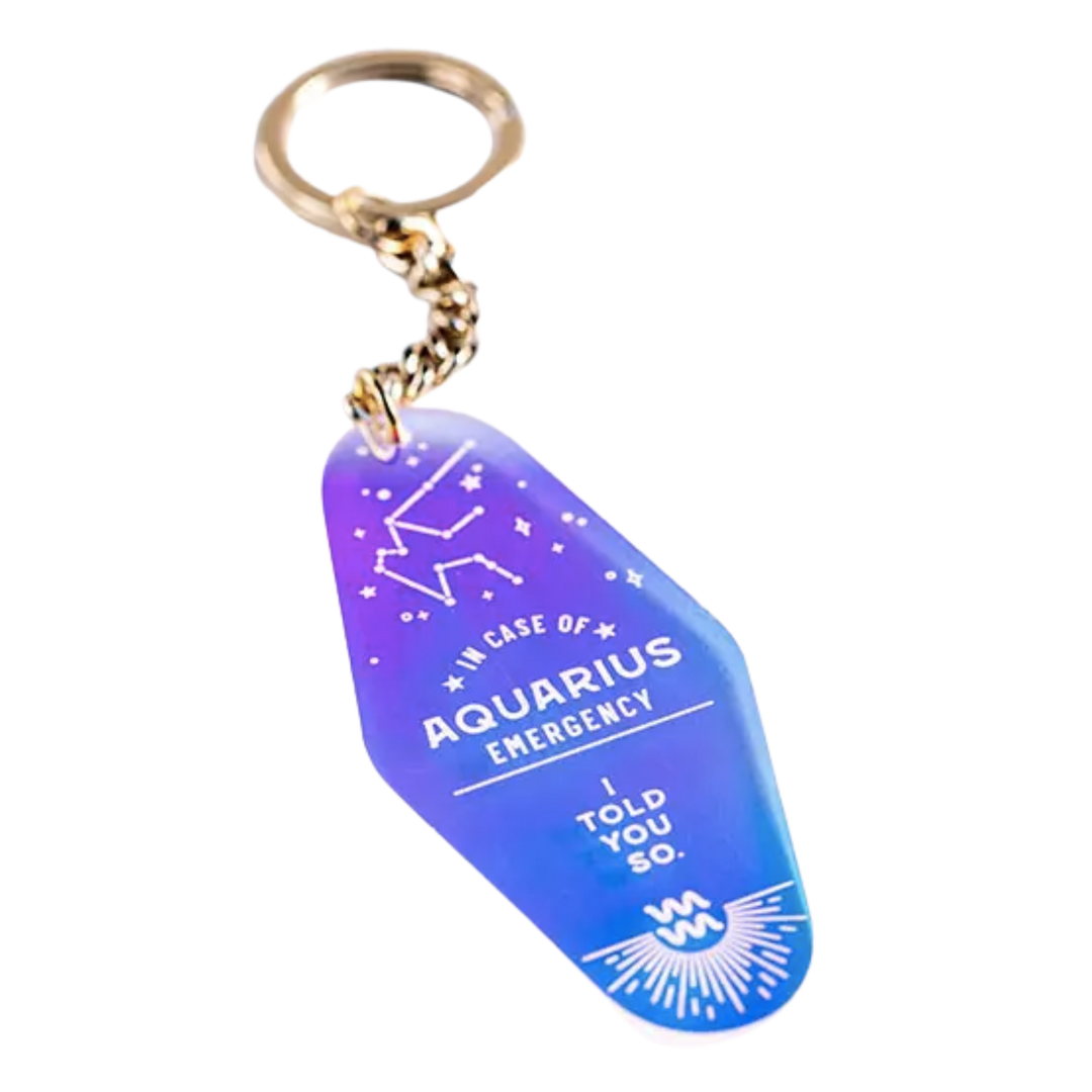 Zodiac Holographic Keychain