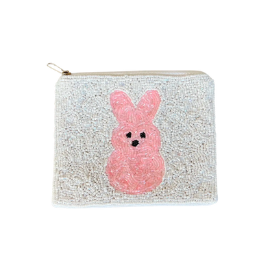 Easter Peep Beaded Coin Purse