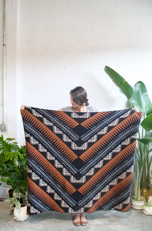 Phoenix Black/Cinnamon/Mushroom Throw