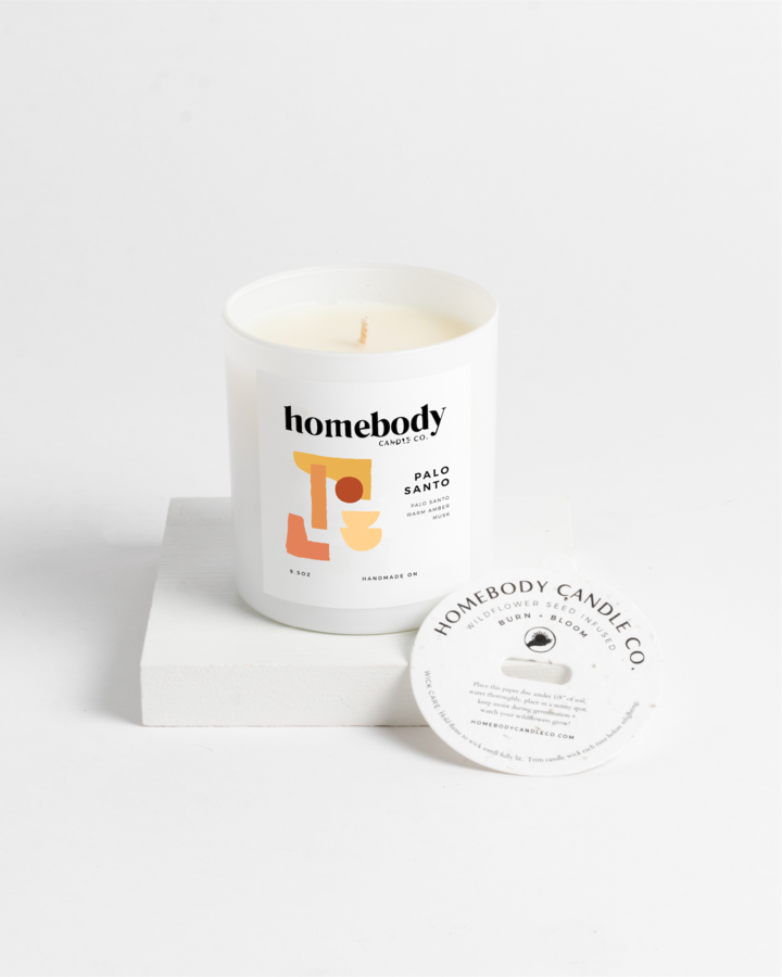 Palo Santo Burn and Bloom Candle