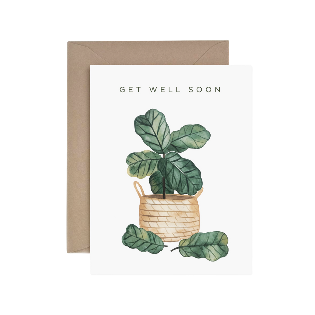 Get Well Soon Fiddle Leaf Fig Greeting Card