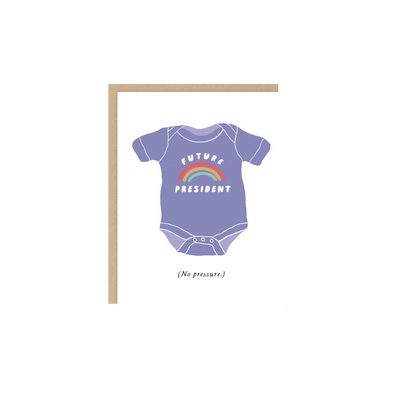 Baby President Onesie Expecting Card
