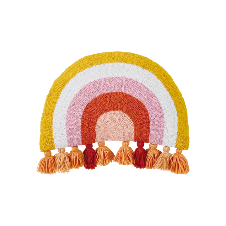 Rainbow with Tassels Hook Pillow