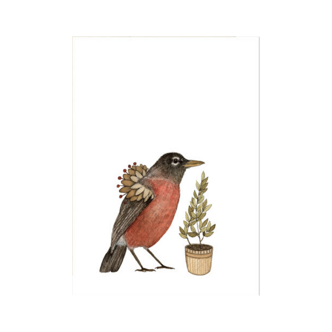 Critters and Plants: Robin - Greeting Card