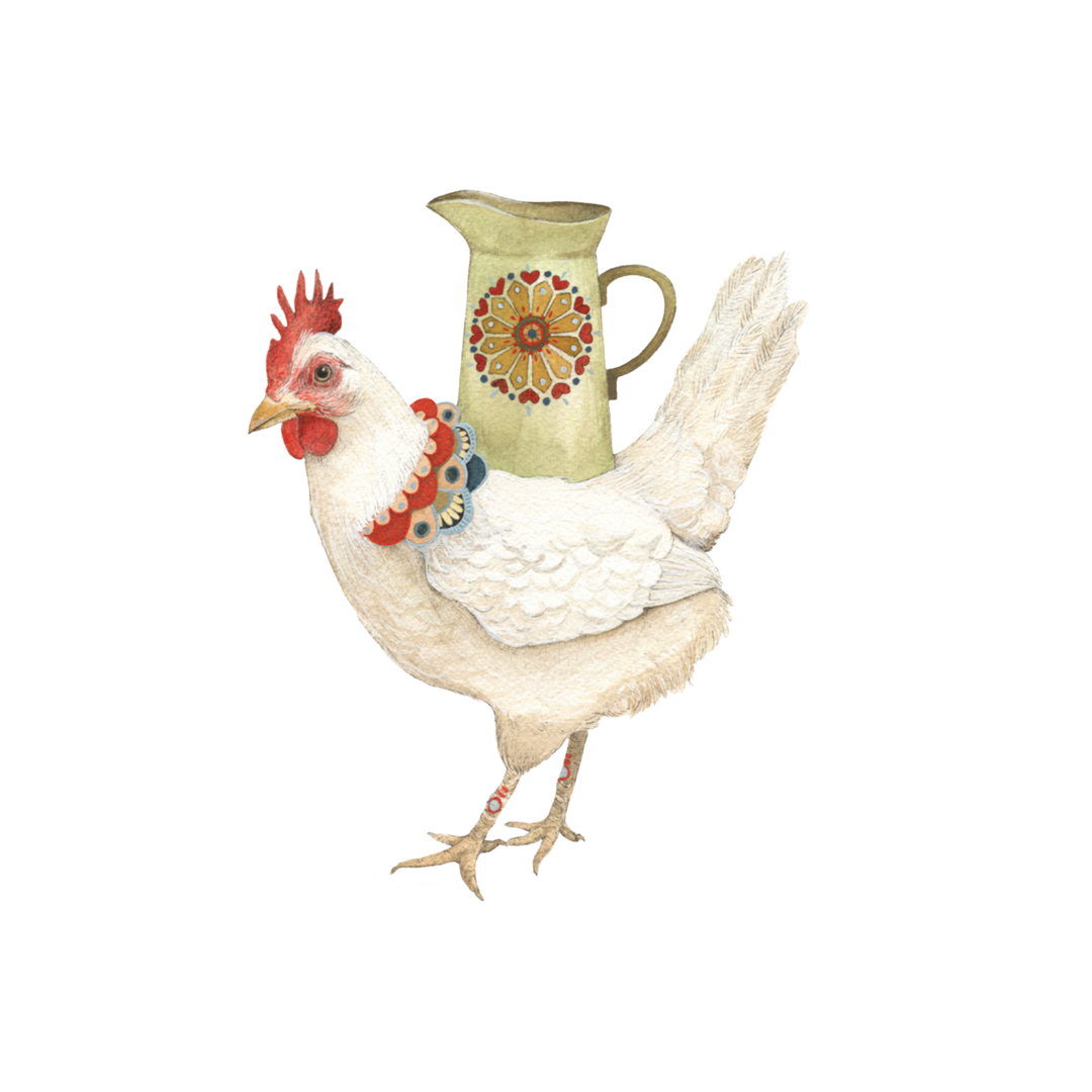 Jen the Hen Sticker