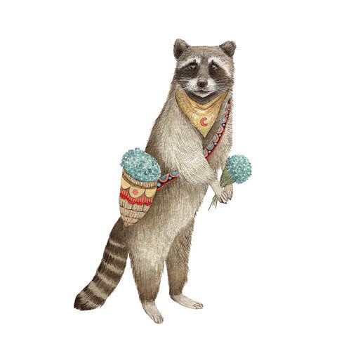 Flower Messenger: The Raccoon - Art Print