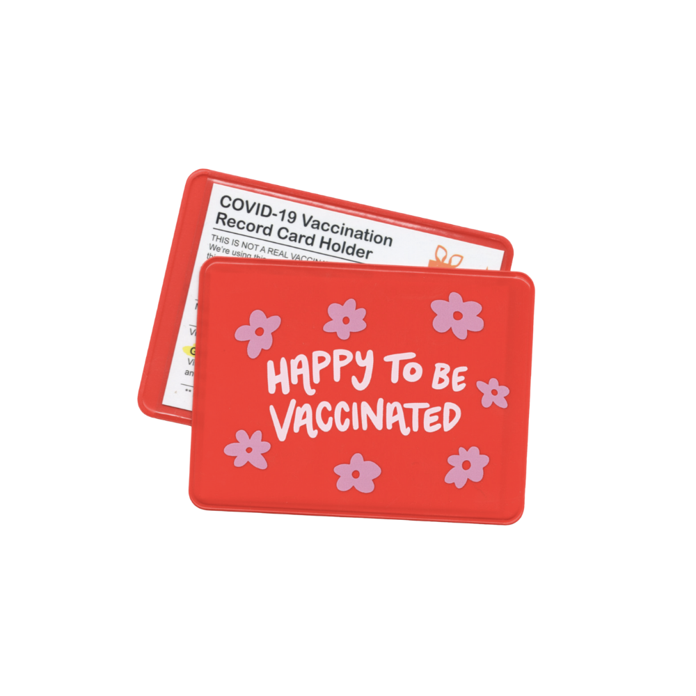 Happy to be Vaccinated Vaccination Card Holder