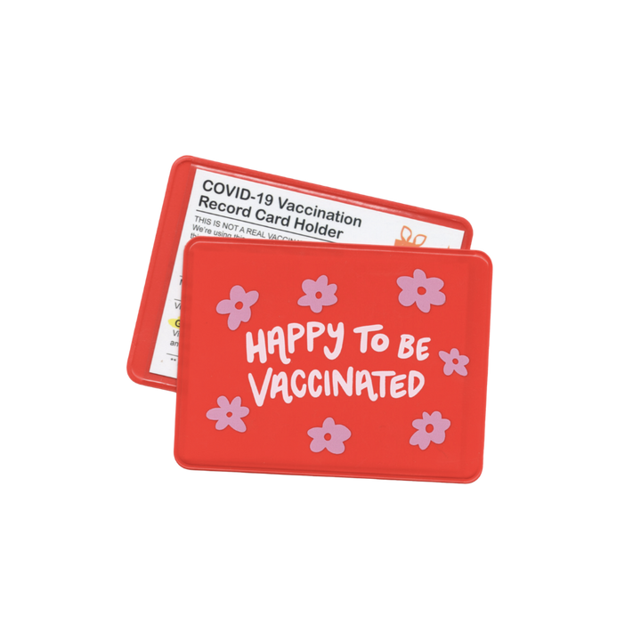 Happy to be Vaccinated Vaccination Card Holder