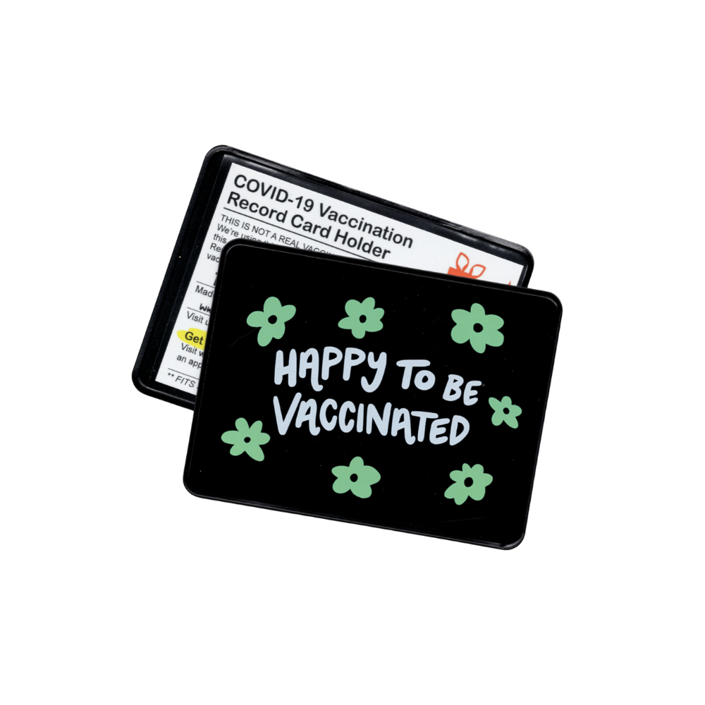 Happy to be Vaccinated Vaccination Card Holder