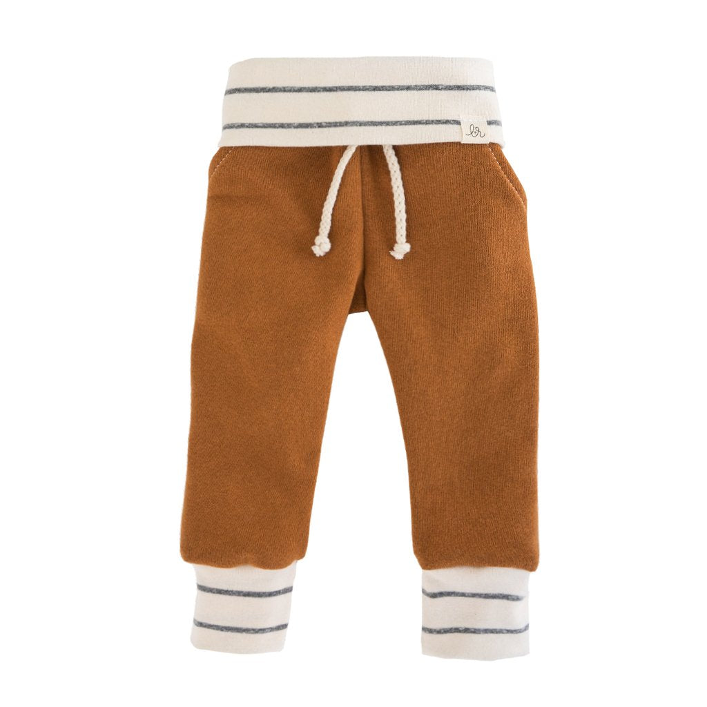 Stripe Sweat Pants - Rust and Woven