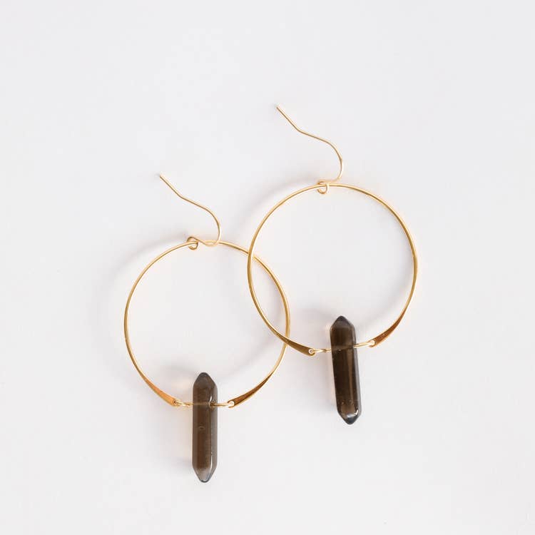 Gemstone Hoops