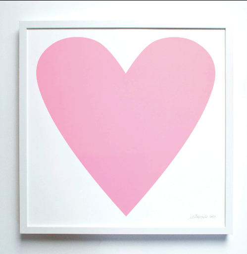 Pastel Pink Heart Art Print