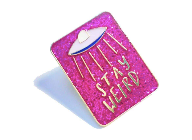 Stay Weird lapel pin
