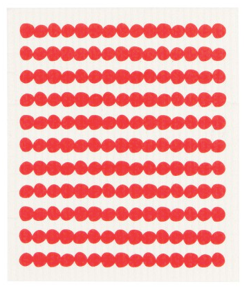 Red Dots Swedish Dishcloth