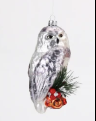 Glass Owl Ornament